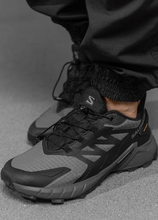 Мужские термо кроссовки salomon gore-tex black