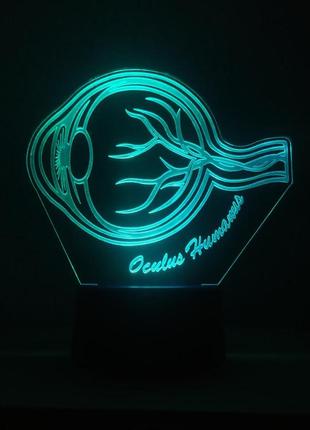 3d-светильник глаз человека, 3д-ночник, несколько подсветок (на батарейке), подарок...