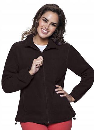 Флисовый свитер jhk polar fleece lady, размер l, женский батник, без капюшона, черный