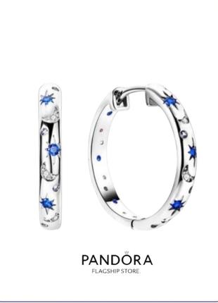 Сережки срібло оригінальні стильні кільця silver_pandora