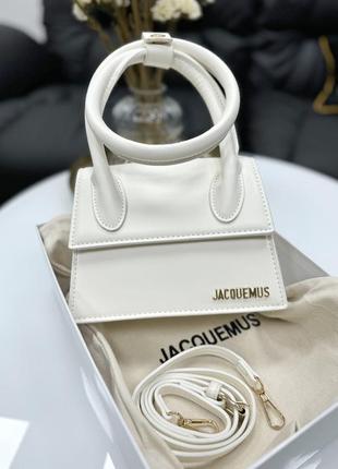 Премиум cумка женская jacquemus белый клатч жакмюс