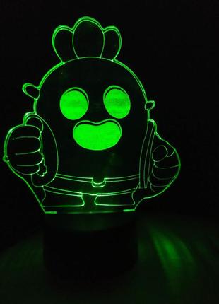 3d-світильник спайк бравел старс, 3д-нічник, кілька підсвічувань (на батарейці)