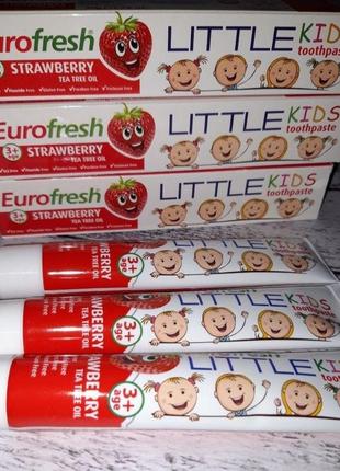 Детская зубная паста eurofresh little kids.