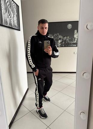 Мужской спортивный костюм на флисе в стиле каппа kappa качество люкс3 фото