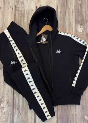 Мужской спортивный костюм на флисе в стиле каппа kappa качество люкс2 фото