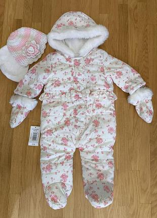 Демісезонний комбінезон на новонароджену дівчинку