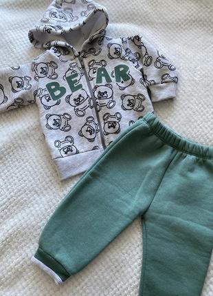 Флисовый костюм 9-12 месяцев