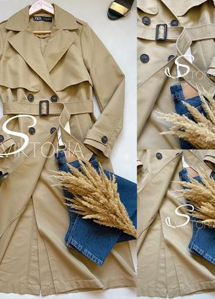 Тренч пальто плащ zara