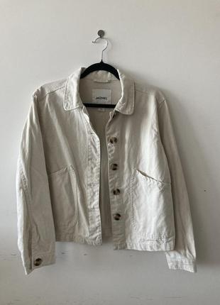 Куртка у робочому стилі молочна monki, h&m group