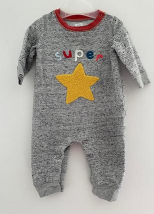 Теплый ромпер для мальчика 18 24 месяца пижама человечек
