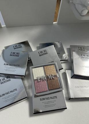 Палетка хайлайтеров диор dior backstage glow face 001