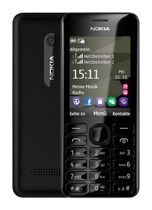 Мобільний телефон nokia 206 rm-872 black бу. без заглушки та камери