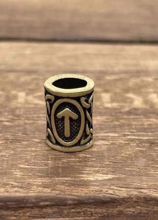 Набір скандинавських рун "руни вікінгів" 24 штук бронзовий внутрішній діаметр руни - 5 мм.