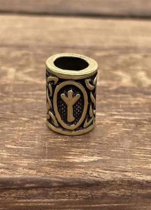 Набір скандинавських рун "руни вікінгів" 24 штук бронзовий внутрішній діаметр руни - 5 мм.