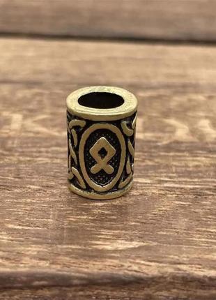 Набір скандинавських рун "руни вікінгів" 24 штук бронзовий внутрішній діаметр руни - 5 мм.