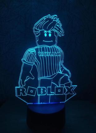 3d-светильник roblox роблокс, 3д-ночник, несколько подсветок (на батарейке), подарок геймеру