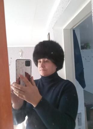 Шикарная песцовая шапка женская,объем 58-59,