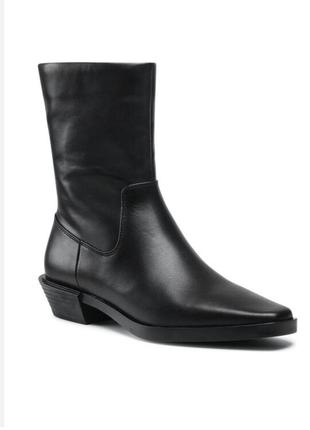 Zara, новые кожаные сапожки-казаки, новая коллекция