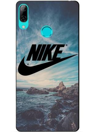 Силиконовый бампер чехол для huawei p smart 2019 с рисунком nike