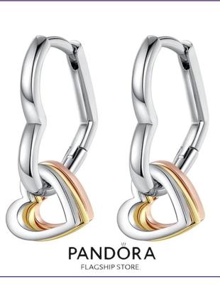 Сережки срібло оригінальні стильні кільця silver_pandora