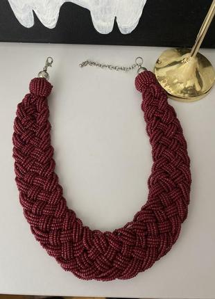 Бусы из бисера, колье ( коса )