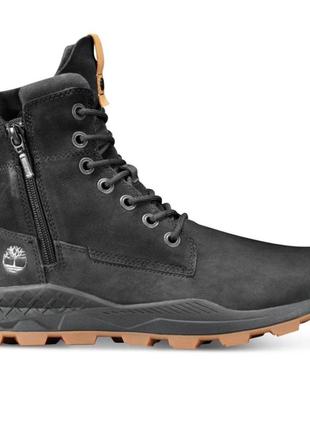 Чорні чоловічі черевики sprint timberland brooklyn Series zip boot black nubuck