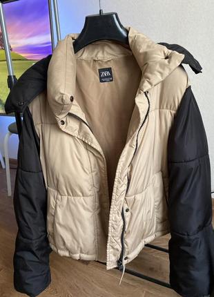 Трендовый пуховик zara/ куртка