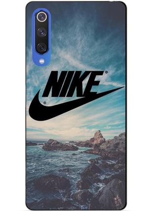 Силиконовый чехол бампер для def xiaomi mi 9 se book case gray se с рисунком nike