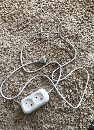 Удлинитель на 2 розетки 2,5 м