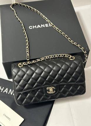 Сумка в стилі chanel шкіра чорна стьобана