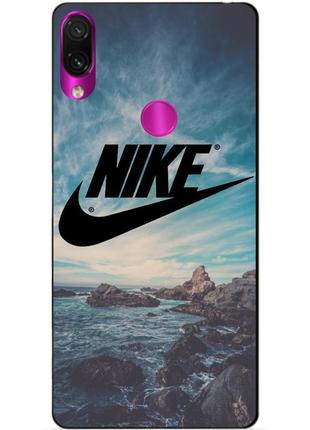 Силіконовий бампер чохол для xiaomi note 9 з малюнком nike