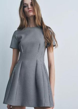 Платье с узором "гусиные лапки" zw collection