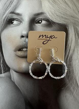 Сережки гвоздики mya сережки гвоздики нарядні сережки вечірні сережки
