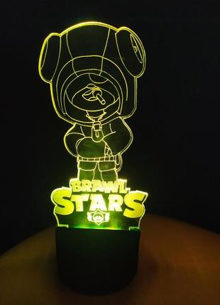 3d-світильник леон з чупіком, 3д-нічник, кілька підсвічувань (на пульті)3 фото