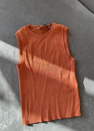 Топ в рубчик zara