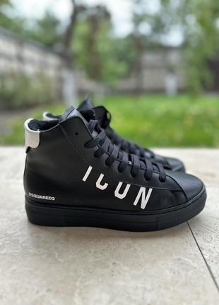 Чобітки dsquared2 35-36р, шкіряні черевики dsquared2, брендові черевички орігенал dsqiared
