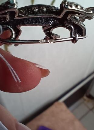 Серебряная брошь ящерица 🦎6 фото