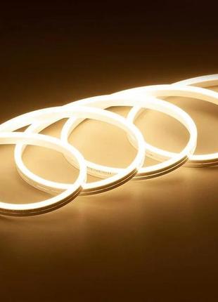 Светодиодная лента гибкий неон neon premium теплый белый цвет 5 метров 220v ip65