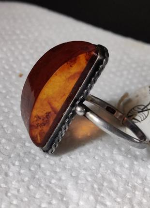 Винтажное советское кольцо кольца серебро янтаря