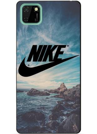 Силиконовый чехол бампер для huawei y5p с рисунком nike