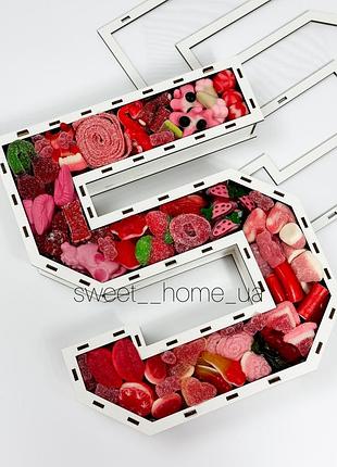 Цифры с мармеладом, цифры с желейками, сладкий подарок