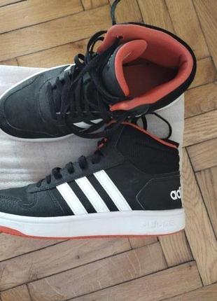 Высокие подростковые (унисекс) утепленные спортивные кроссовки adidas 40 р