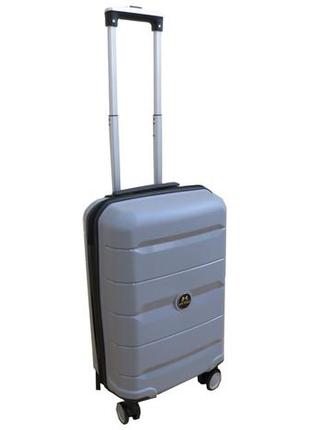 Пластиковый малый чемодан из полипропилена 40l my polo nia-mart