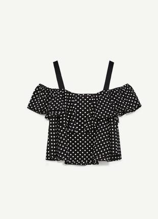 Топ в горошек от zara