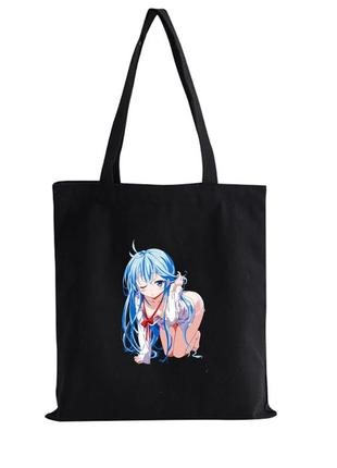 Эко сумка шоппер торба с принтом "аниме девушка"