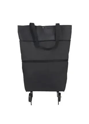 Тканевая тележка 5л, удобная складная хозяйственная сумка на колесах