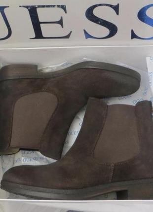 Сапоги челси шоколадного цвета guess р.41