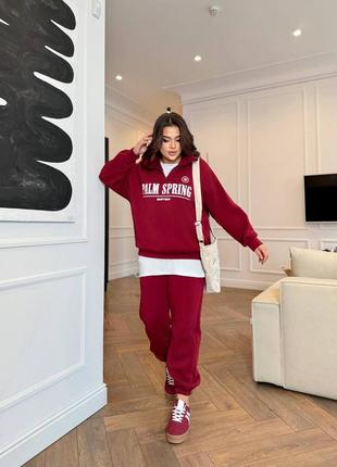 Стильный теплий костюм та футболка oversize