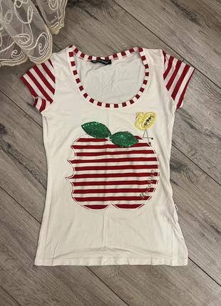 Футболка белая moschino s