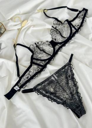 Білизна do2217 (мереживна чорна)